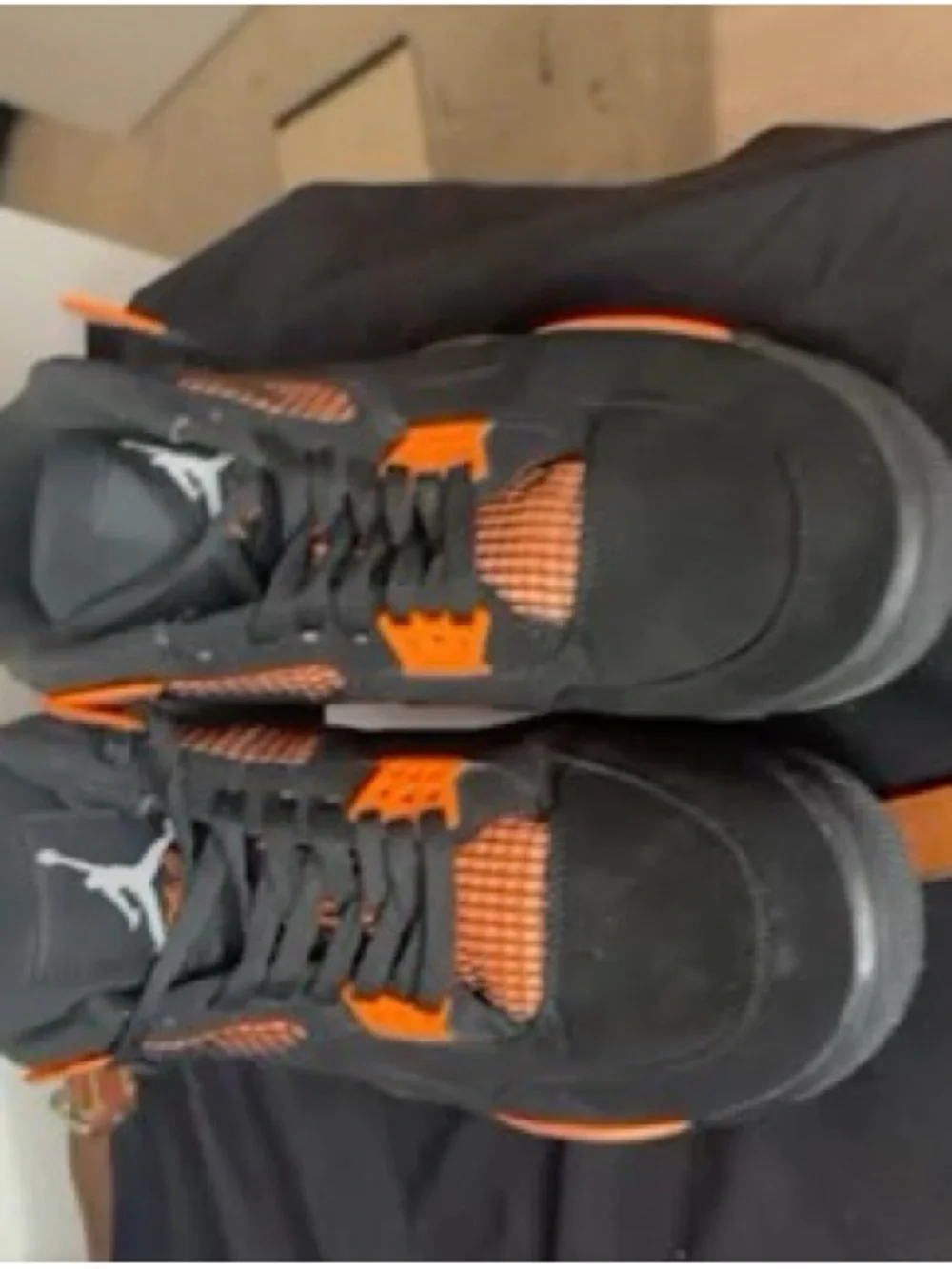 Nike Air Jordan 4 Retro - Black/Orange Men’s Sneakers